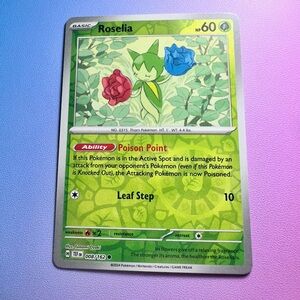 roselia [reverse holo] - 008/162 (common) — pokemon: temporal forces